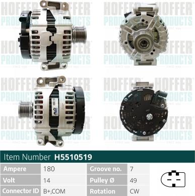 Hoffer H5510519 - Alternatore autozon.pro