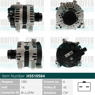 Hoffer H5510584 - Alternatore autozon.pro