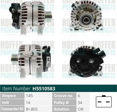 Hoffer H5510583 - Alternatore autozon.pro