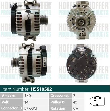 Hoffer H5510582 - Alternatore autozon.pro