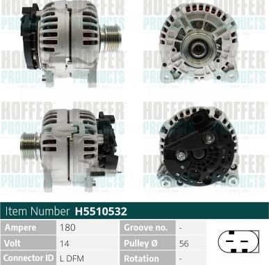 Hoffer H5510532 - Alternatore autozon.pro