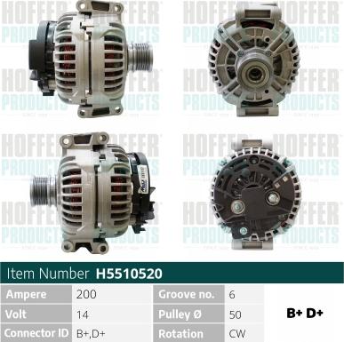 Hoffer H5510520 - Alternatore autozon.pro