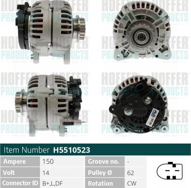 Hoffer H5510523 - Alternatore autozon.pro