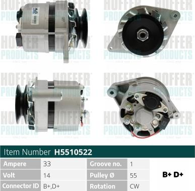 Hoffer H5510522 - Alternatore autozon.pro