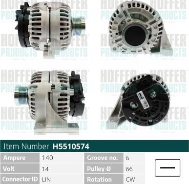 Hoffer H5510574 - Alternatore autozon.pro