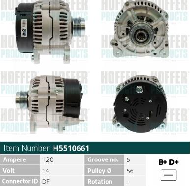 Hoffer H5510661 - Alternatore autozon.pro