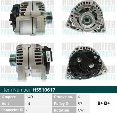 Hoffer H5510617 - Alternatore autozon.pro