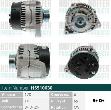 Hoffer H5510630 - Alternatore autozon.pro