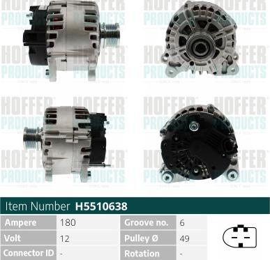 Hoffer H5510638 - Alternatore autozon.pro