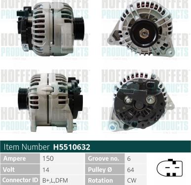 Hoffer H5510632 - Alternatore autozon.pro