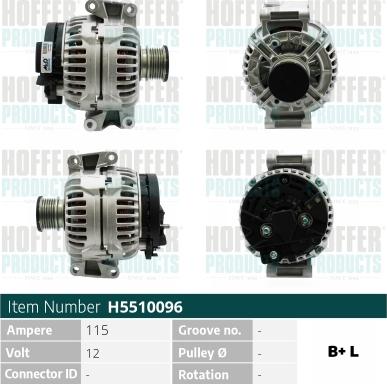 Hoffer H5510096 - Alternatore autozon.pro