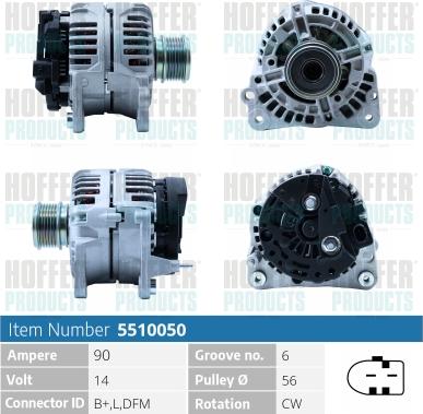 Hoffer H5510050 - Alternatore autozon.pro