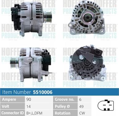 Hoffer H5510006 - Alternatore autozon.pro