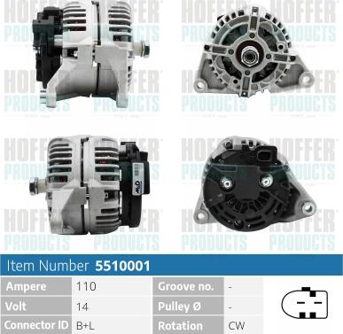 Hoffer H5510742 - Alternatore autozon.pro