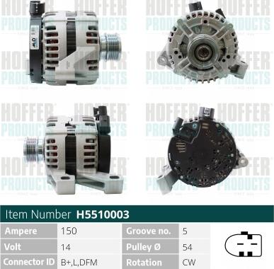 Hoffer H5510003 - Alternatore autozon.pro