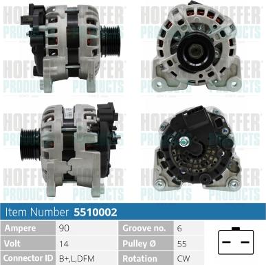 Hoffer H5510002 - Alternatore autozon.pro