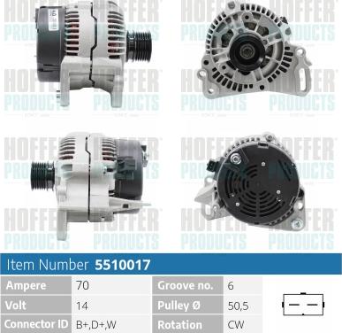 Hoffer H5510017 - Alternatore autozon.pro