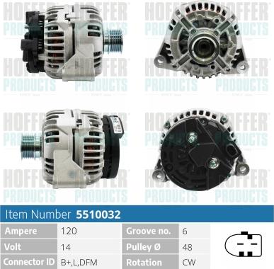 Hoffer H5510032 - Alternatore autozon.pro