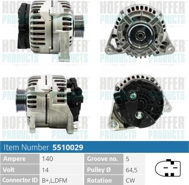 Hoffer H5510029 - Alternatore autozon.pro