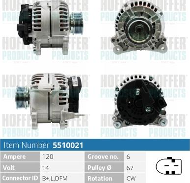 Hoffer H5510021 - Alternatore autozon.pro