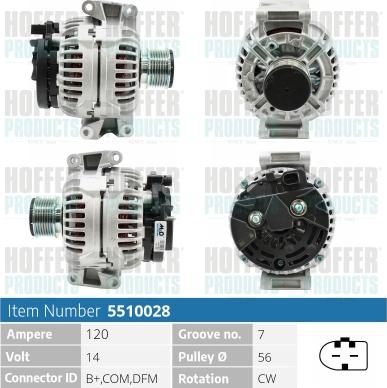 Hoffer H5510028 - Alternatore autozon.pro