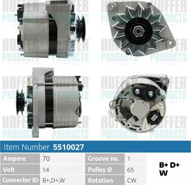 Hoffer H5510027 - Alternatore autozon.pro