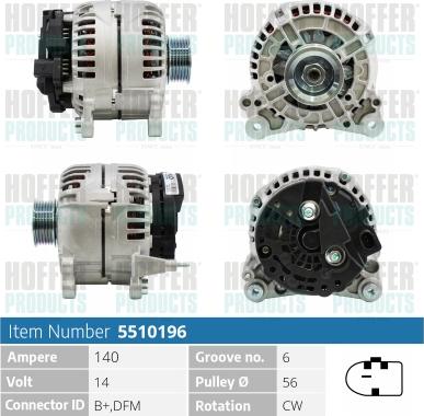 Hoffer H5510196 - Alternatore autozon.pro