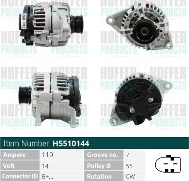 Hoffer H5510144 - Alternatore autozon.pro