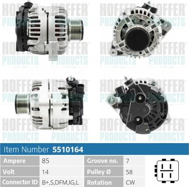 Hoffer H5510164 - Alternatore autozon.pro