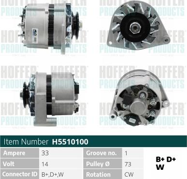 Hoffer H5510100 - Alternatore autozon.pro