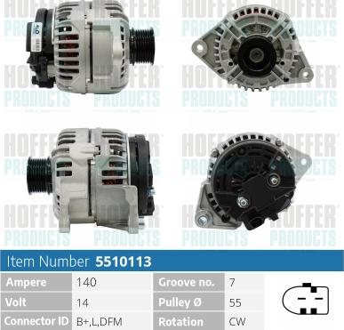 Hoffer H5510113 - Alternatore autozon.pro