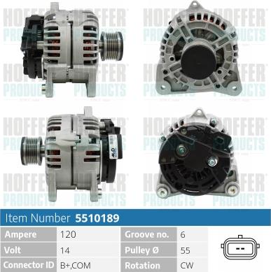 Hoffer H5510189 - Alternatore autozon.pro