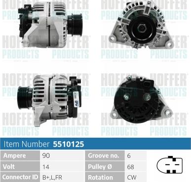 Hoffer H5510125 - Alternatore autozon.pro