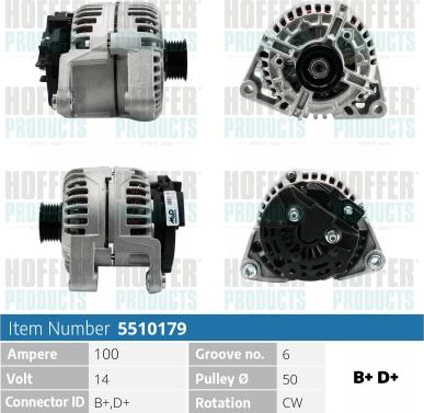 Hoffer H5510179 - Alternatore autozon.pro