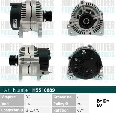 Hoffer H5510889 - Alternatore autozon.pro