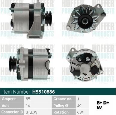 Hoffer H5510886 - Alternatore autozon.pro