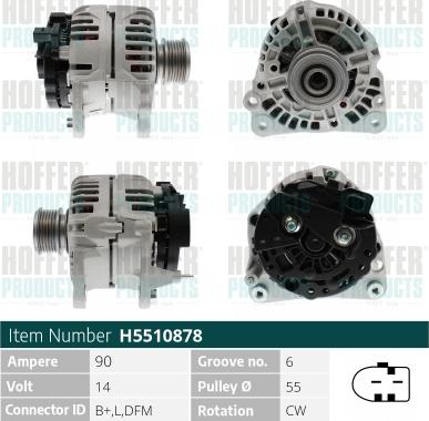 Hoffer H5510878 - Alternatore autozon.pro