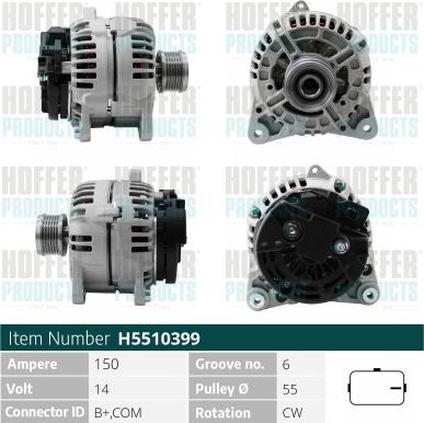 Hoffer H5510399P - Alternatore autozon.pro