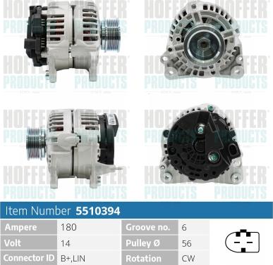 Hoffer H5510394 - Alternatore autozon.pro