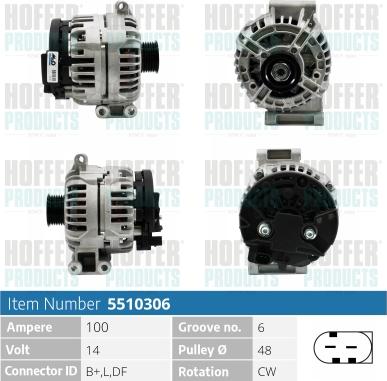 Hoffer H5510306 - Alternatore autozon.pro