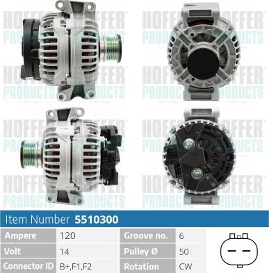 Hoffer H5510300 - Alternatore autozon.pro