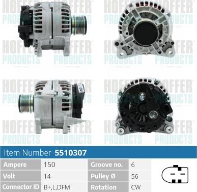 Hoffer H5510307 - Alternatore autozon.pro