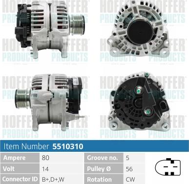 Hoffer H5510310 - Alternatore autozon.pro