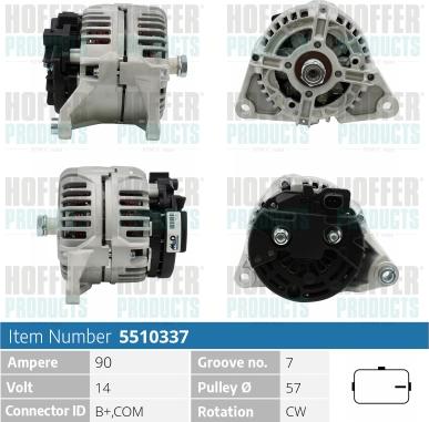 Hoffer H5510337 - Alternatore autozon.pro