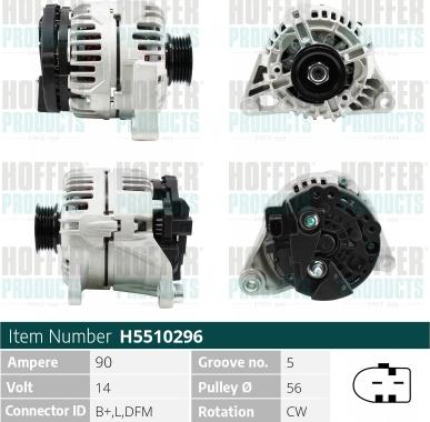 Hoffer H5510296G - Alternatore autozon.pro