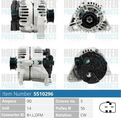 Hoffer H5510296 - Alternatore autozon.pro