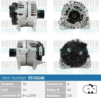 Hoffer H5510248 - Alternatore autozon.pro