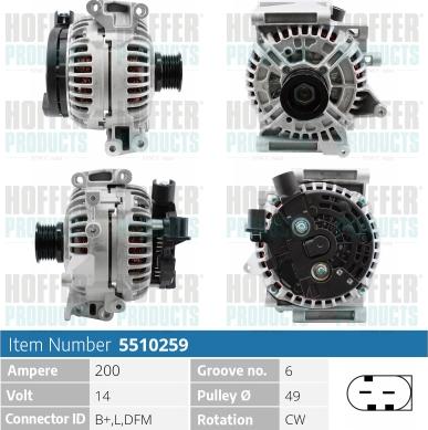 Hoffer H5510259 - Alternatore autozon.pro