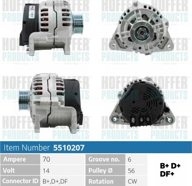 Hoffer H5510207 - Alternatore autozon.pro