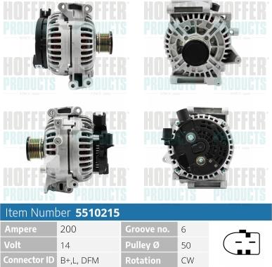 Hoffer H5510215 - Alternatore autozon.pro